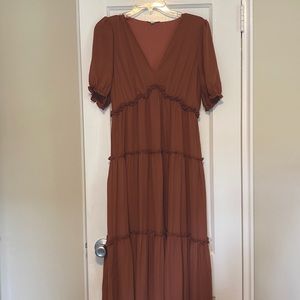 Santorini Maxi Dress - Rosy Brown